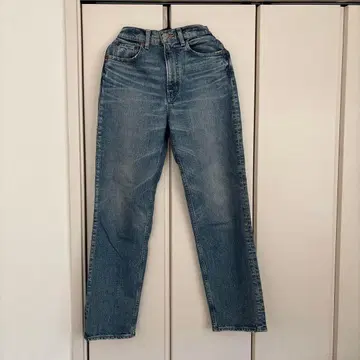 MOUSSY 스트레이트 데님 라이트 블루 PLAIN JEANS