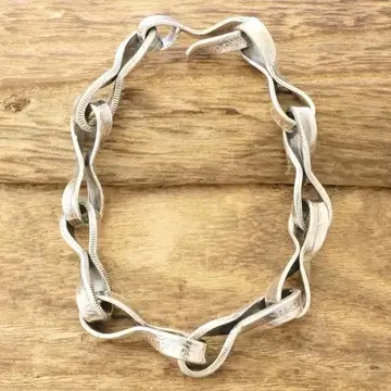 새상품 NORTH WORKS 빈티지 코인 체인 팔찌 와이드