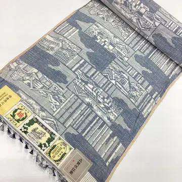 기모노 옷감, 유키 츠무기, 리메이크 소재, 순수 실크 P851