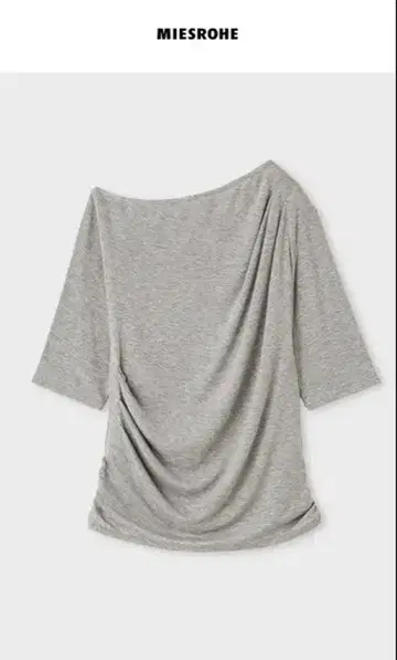 MIESROHE 하프 슬리브 저지 드레이프 TOPS