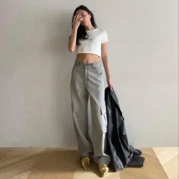 searoomlynn LOOSE 데님 카고 팬츠