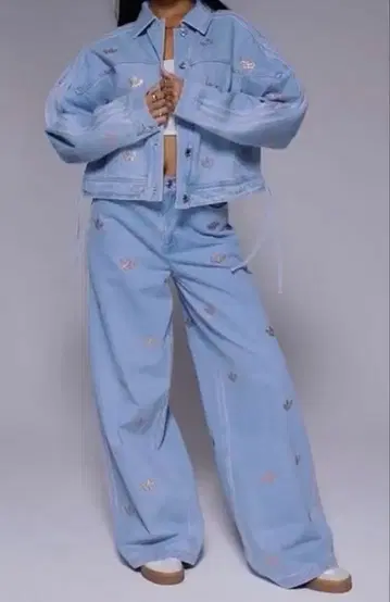 adidas 큐빅 데님 셋업 M