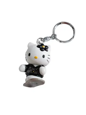 레어 1999년 산리오 헬로키티 겨울 한정판 스노우보드 키티 키링
