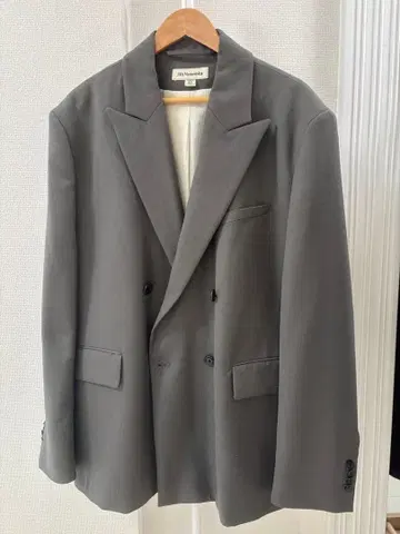 ZARA x Nanushka 그레이 더블 브레스트 자켓 사이즈 42
