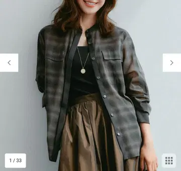 icb [ 세탁 가능 ] 시어 보일 밴드 카라 셔츠