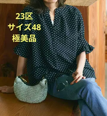 23구 빅 사이즈 도트 프린트 축구 블라우스 48