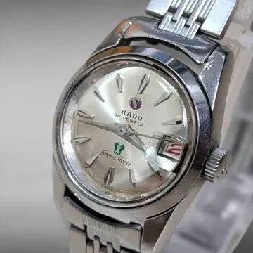 [레어 작동품] 라도 그린 호스 25석 자동 와인딩 여성용 데이트