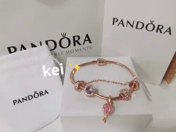 판도라 로즈 골드 비즈 팔찌