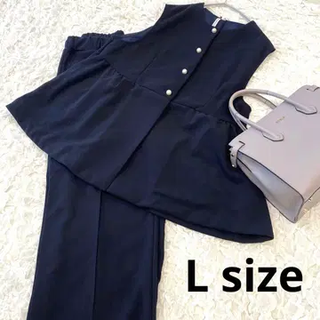 [ 새상품 ] 시마무라 네이비 펄 버튼 베스트 & 팬츠 셋업 세레모니