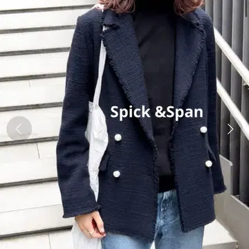 Spick & Span 네이비 더블 브레스트 테일러드 자켓
