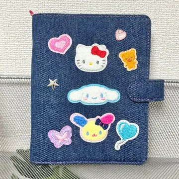 산리오 데님 와펜 바인더