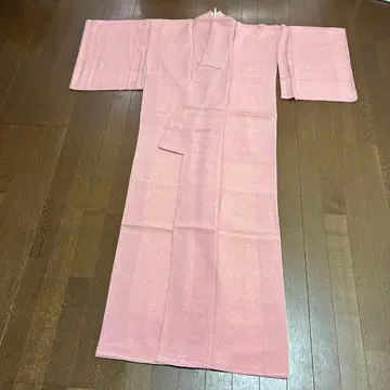 에도 코몬 크레이프 원단 기모노 핑크