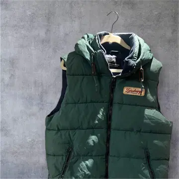 SCOTCH&SODA 후드 부착 다운 베스트 그린