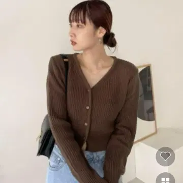 [ NUGU ] V넥 숏 가디건