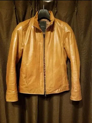 TETE HOMME 테트옴 가죽 자켓 소가죽 카멜 브라운