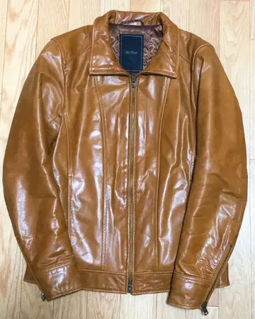 TETE HOMME 테트옴 가죽 자켓 소가죽 카멜 브라운