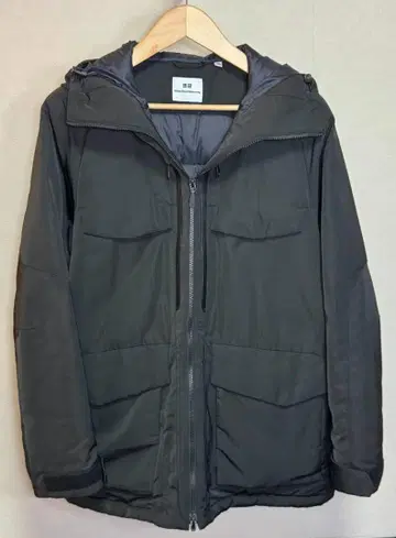 UNIQLO x White Mountaineering BK 다운 후드티