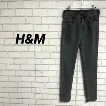 H&M 에이치앤엠 스키니 데님 팬츠 청바지 블랙 스모키 그레이
