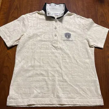 Munsingwear 피케 셔츠 여성용 크림색