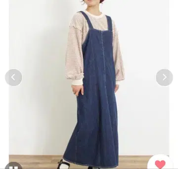 미사용 새상품 사만사 모스모스 데님 지퍼 오버롤 스커트