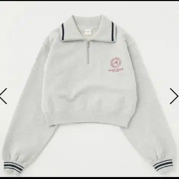 [ 새상품급 ] MOUSSY 그레이 집업 맨투맨 하프 지퍼 속기모