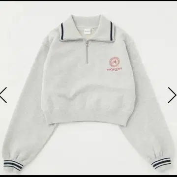 [ 새상품급 ] MOUSSY 그레이 집업 맨투맨 하프 지퍼 속기모