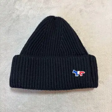 메종 키츠네 블랙 니트 모자