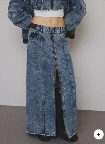 AMERI RIB MIX DENIM SKIRT 26인치