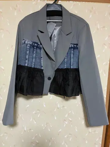 자켓 이종 소재 셀렉 새상품 미사용
