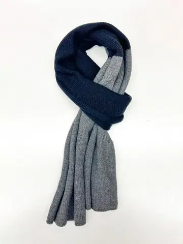 EMPORIO ARMANI 리버서블 니트 머플러 그레이/블랙