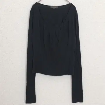 리플렉트 긴팔 티셔츠 [11] 턱 넥 허리 쉐이프 블랙