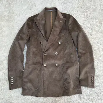 HAVANA & CO. 이탈리아제 더블 자켓 코듀로이 짙은 갈색