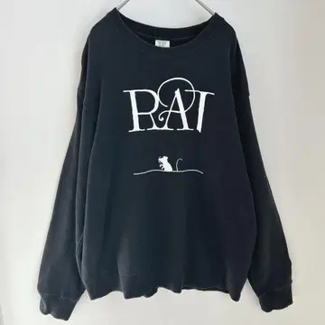 즉시 완판 그라니프 트레이닝복 맨투맨 상의 RAT 쥐 블랙 L