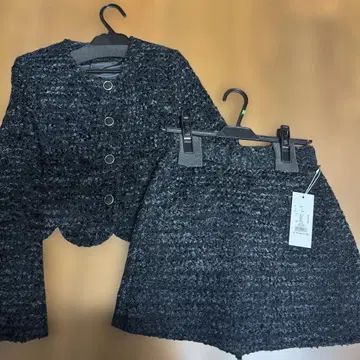 셰리에 Sheller 프린지 스칼라 트위드 자켓 트위드 자켓