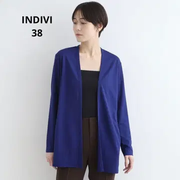 INDIVI UV 접촉 냉감 드라이 터치 저지 가디건 38
