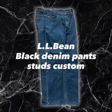 L.L.Bean 엘엘빈 데님 청바지 블랙 스터드