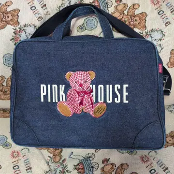 PINK HOUSE 테디베어 데님 토트백