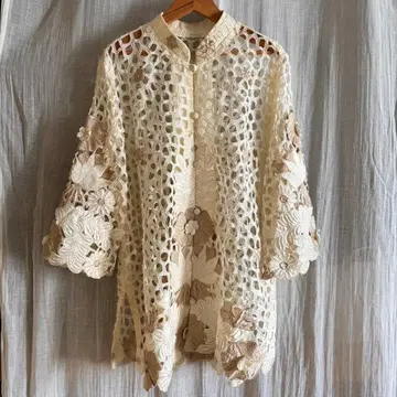 vintage 컷워크 셔츠