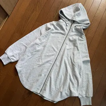 fu-dueka 풀 지퍼 후드티 그레이