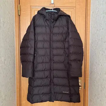 몽벨 트래블 다운 롱 코트 XL 다크 브라운