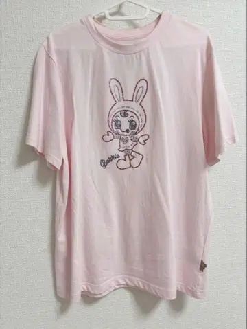 메조 피아노 베리에짱 키라키라 스톤 T셔츠 핑크