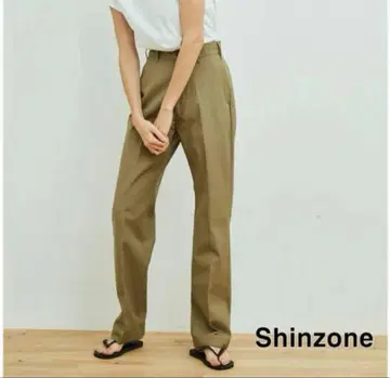새상품급 Shinzone 36 베이지 하이웨스트 치노 팬츠