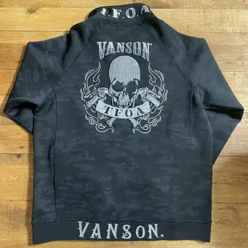 VANSON x T.F.O.A 스컬 자수 지퍼 자켓 카모플라주 XL