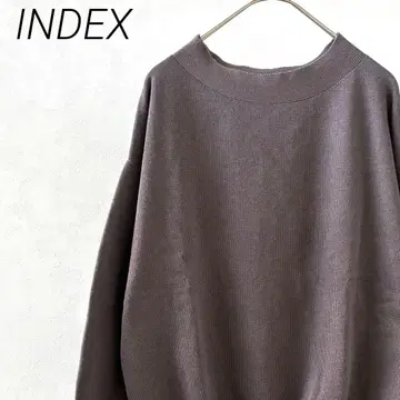 INDEX 니트 스웨터 크루넥 울 혼방 심플 빅 루즈핏