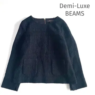 Demi Luxe BEAMS 트위드 상의 블랙