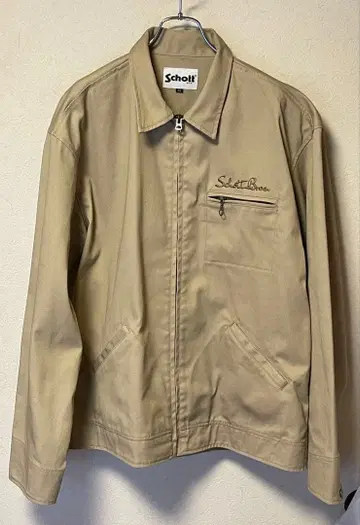 Schott 드리즐러 자켓 2XL 베이지 자수 로고 새상품급