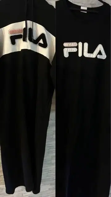 휠라 FILA 블랙 긴팔 원피스 원피스 후드티 묶음 판매 2세트