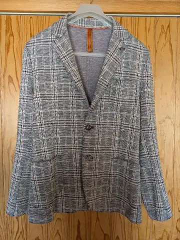 BOB 밥 체크 무늬 테일러드 자켓 50