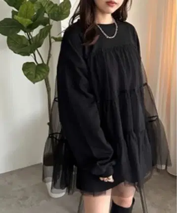 원피스 튤 미니 원피스