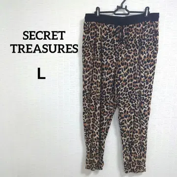 SECRET TREASURES 레오파드 캐주얼 팬츠 L/G12-14
